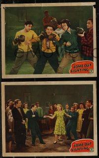 2y1514 COME OUT FIGHTING 7 LCs 1945 Leo Gorcey, Huntz Hall, East Side Kids, boxing!