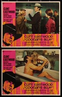 2y1397 COOGAN'S BLUFF 8 LCs 1968 cowboy Clint Eastwood in New York City, directed by Don Siegel!