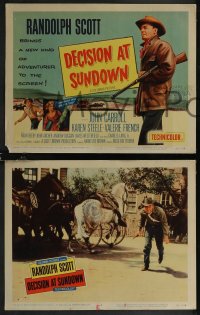2y1403 DECISION AT SUNDOWN 8 LCs 1957 western cowboy Randolph Scott, directed by Budd Boetticher!