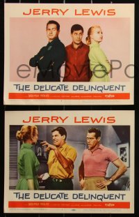 2y1404 DELICATE DELINQUENT 8 LCs 1957 wacky teen Jerry Lewis, Darren McGavin, Martha Hyer, Ivers!