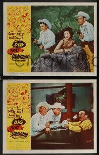 2y1405 DIG THAT URANIUM 8 LCs 1955 great images of Leo Gorcey, Huntz Hall, Bowery Boys!