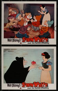 2y1477 SNOW WHITE & THE SEVEN DWARFS 8 LCs R1958 Walt Disney animated cartoon fantasy classic!