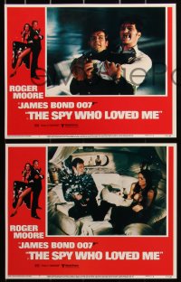 2y1482 SPY WHO LOVED ME 8 LCs 1977 Roger Moore as James Bond, Barbara Bach, Richard Kiel, Munro!