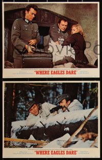 2y1500 WHERE EAGLES DARE 8 LCs 1968 Clint Eastwood, Richard Burton, Mary Ure, Ingrid Pitt!
