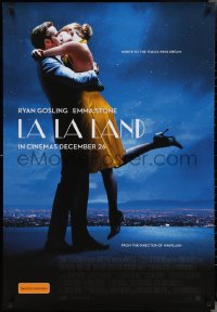2z0315 LA LA LAND advance Aust DS 1sh 2016 Ryan Gosling, Emma Stone dancing, the fools who dream!