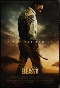 2z0867 BEAST DS 1sh 2022 great image of Idris Elba with knife on the African savanna!