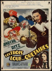 2z0405 THREE MUSKETEERS pre-war Belgian 1939 Don Ameche as D'Artagnan, different & ultra rare!