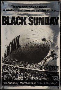 2z0878 BLACK SUNDAY foil teaser 1sh 1977 Goodyear Blimp zeppelin disaster at the Super Bowl!