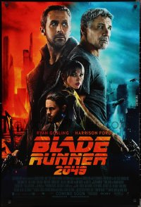 2z0882 BLADE RUNNER 2049 int'l advance DS 1sh 2017 more colorful montage image of Ford and Gosling!