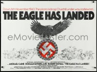 2z0350 EAGLE HAS LANDED British quad 1977 Michael Caine, Robert Duvall, different swastika art!