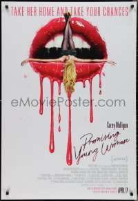2z0308 PROMISING YOUNG WOMAN advance DS Canadian 1sh 2020 woman over lips dripping blood, April 17!
