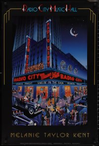 2z0094 RADIO CITY MUSIC HALL 24x36 commercial poster 1989 Melanie Kent art, Rockefeller Center!