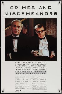 2z0901 CRIMES & MISDEMEANORS style B 1sh 1989 Woody Allen directs & stars with Martin Landau!