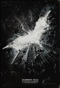 2z0909 DARK KNIGHT RISES teaser DS 1sh 2012 image of Batman's symbol in broken buildings!