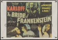 2z0367 BRIDE OF FRANKENSTEIN Egyptian poster R2000s Karloff, Lanchester, from half-sheet!!