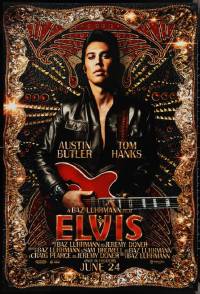 2z0929 ELVIS advance DS 1sh 2022 great image of Austin Butler in the title role with guitar!