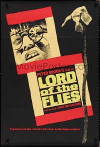 2z0344 LORD OF THE FLIES English 1sh 1963 William Golding's classic, Hugh Edwards, rare!