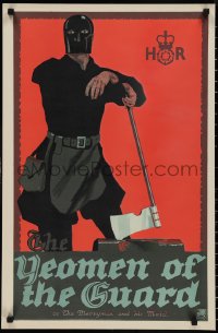2z0360 YEOMEN OF THE GUARD stage play English double crown 1910s Gilbert & Sullivan, executioner!