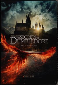 2z0936 FANTASTIC BEASTS: THE SECRETS OF DUMBLEDORE teaser DS 1sh 2022 Jude Law in title role, wild!