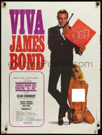 2z0472 DR. NO French 24x32 R1970 Thos art of Sean Connery as James Bond & sexy blonde!