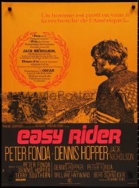 2z0473 EASY RIDER French 23x31 R1980s Peter Fonda, motorcycle biker classic directed by Hopper!