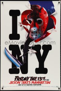 2z0954 FRIDAY THE 13th PART VIII recalled teaser 1sh 1989 Jason Takes Manhattan, I love NY in August!