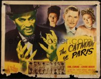 2z0813 CATMAN OF PARIS style A 1/2sh 1946 feline monster, Lenore Aubert & Carl Esmond, ultra rare!