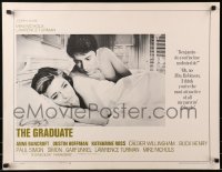 2z0818 GRADUATE pre-Awards 1/2sh 1968 classic image of Dustin Hoffman & Anne Bancroft in bed!