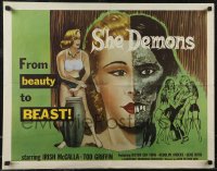 2z0832 SHE DEMONS 1/2sh 1958 experiments gone wrong, dangerous sexy women go from beauty to beast!