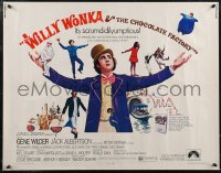 2z0840 WILLY WONKA & THE CHOCOLATE FACTORY 1/2sh 1971 scrumdidilyumptious, Gene Wilder!