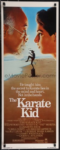 2z0784 KARATE KID insert 1984 Pat Morita, Ralph Macchio, teen martial arts classic!