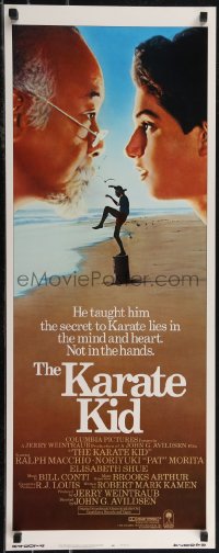 2z0785 KARATE KID int'l insert 1984 Pat Morita, Ralph Macchio, teen martial arts classic!