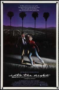2z1000 INTO THE NIGHT 1sh 1985 cool image of Jeff Goldblum & Michelle Pfeiffer on the run!