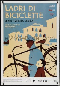 2z0495 BICYCLE THIEF Italian 1sh R2019 Vittorio De Sica's classic Ladri di biciclette, wonderful art!