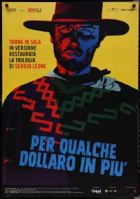 2z0502 FOR A FEW DOLLARS MORE Italian 1sh R2014 Leone, Papuzza cowboy western art of Eastwood!