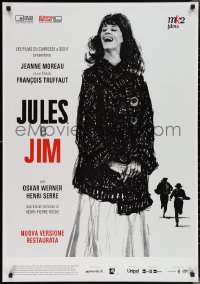 2z0509 JULES & JIM Italian 1sh R2019 Francois Truffaut's Jules et Jim, art of Jeanne Moreau by Broutin