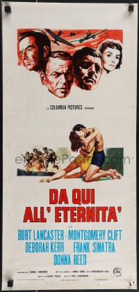 2z0523 FROM HERE TO ETERNITY Italian locandina R1960s Lancaster, Sinatra & Clift, different artwork!