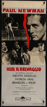 2z0527 HUD Italian locandina 1963 Paul Newman is the man with the barbed wire soul!