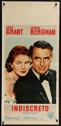 2z0528 INDISCREET Italian locandina 1958 different art of Cary Grant & Ingrid Bergman, ultra rare!