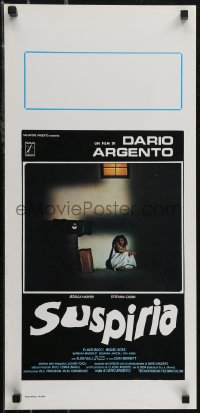 2z0533 SUSPIRIA Italian locandina 1977 classic Dario Argento giallo horror, Harper, white title!