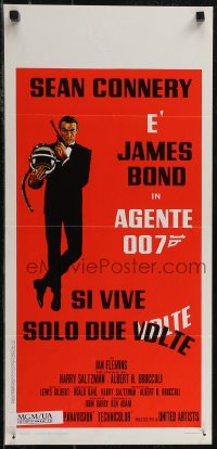 2z0539 YOU ONLY LIVE TWICE Italian locandina R1970s art of Sean Connery as James Bond!