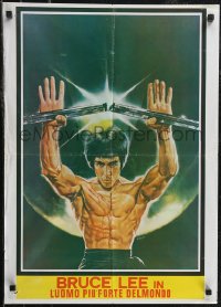 2z0540 TRUE GAME OF DEATH Italian 20x27 1981 great images of Bruce Lee, kung fu!