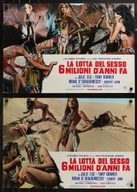 2z0541 CREATURES THE WORLD FORGOT group of 10 Italian 18x26 pbustas 1971 Hammer, Julie Ege & cavemen!