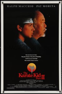 2z1028 KARATE KID PART II 1sh 1986 great profile of Pat Morita as Mr. Miyagi, Ralph Macchio!