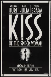 2z1032 KISS OF THE SPIDER WOMAN teaser 1sh 1985 cool artwork of sexy Sonia Braga in spiderweb dress!