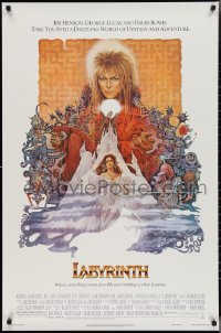 2z1035 LABYRINTH 1sh 1986 Jim Henson, art of David Bowie & Jennifer Connelly by Ted CoConis!
