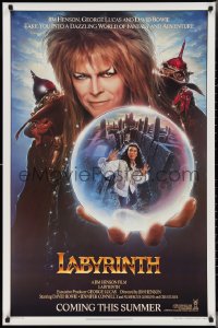 2z1036 LABYRINTH teaser 1sh 1986 Jim Henson, art of David Bowie & Jennifer Connelly by Chorney!