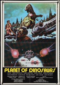 2z0327 PLANET OF DINOSAURS Lebanese 1978 X-Wings & Millennium Falcon art from Star Wars by Aller!