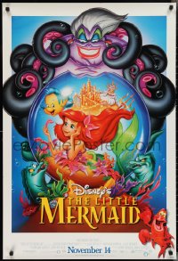 2z1051 LITTLE MERMAID DS 1sh R1997 great images of Ariel & cast, Disney cartoon!