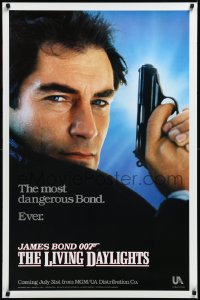 2z1054 LIVING DAYLIGHTS teaser 1sh 1987 Timothy Dalton as the most dangerous James Bond ever!